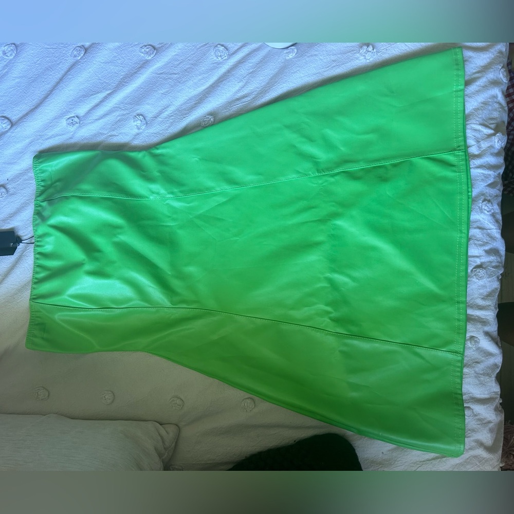 Neon green sleeveless dress